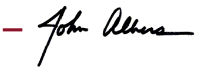 Senator John Albers Signature